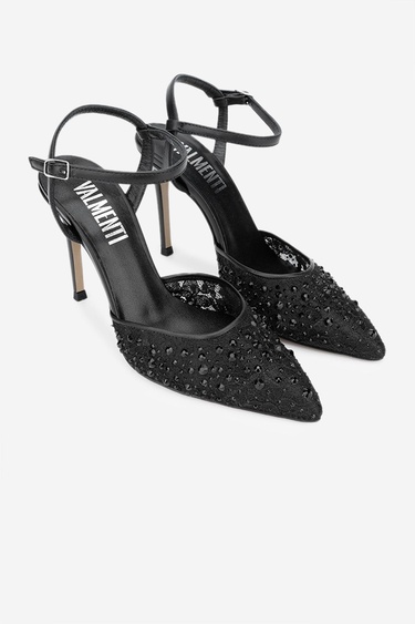  Valmenti Xaz Kadın Siyah Vegan Topuklu Ayakkabı