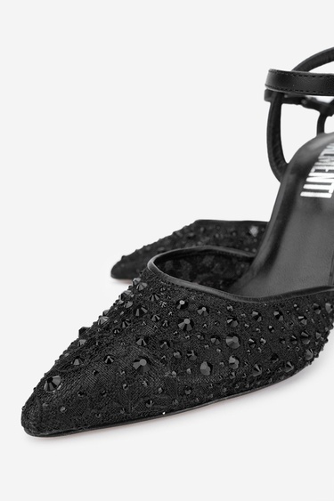  Valmenti Xaz Kadın Siyah Vegan Topuklu Ayakkabı