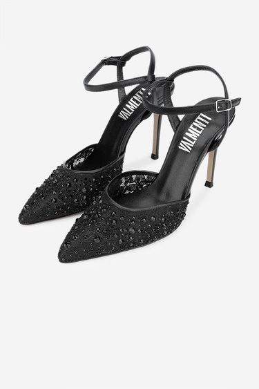  Valmenti Xaz Kadın Siyah Vegan Topuklu Ayakkabı
