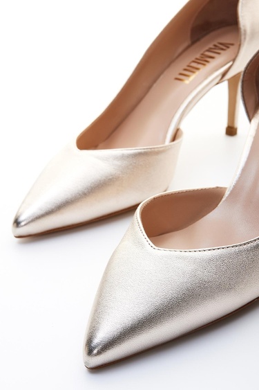  Valmenti Ricci Kadın Dore Hakiki Deri Topuklu Ayakkabı