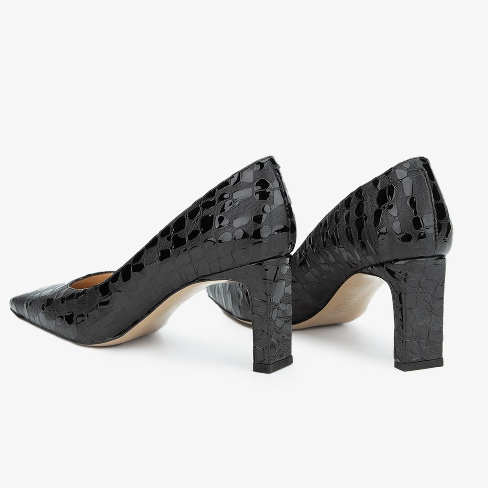 Valmenti Nexy Kadın Siyah Hakiki Deri Topuklu Ayakkabı