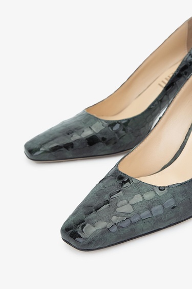  Valmenti Nexy Kadın Yeşil Hakiki Deri Topuklu Ayakkabı