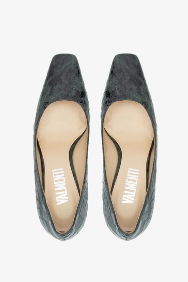  Valmenti Nexy Kadın Yeşil Hakiki Deri Topuklu Ayakkabı
