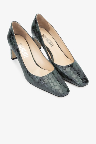  Valmenti Nexy Kadın Yeşil Hakiki Deri Topuklu Ayakkabı
