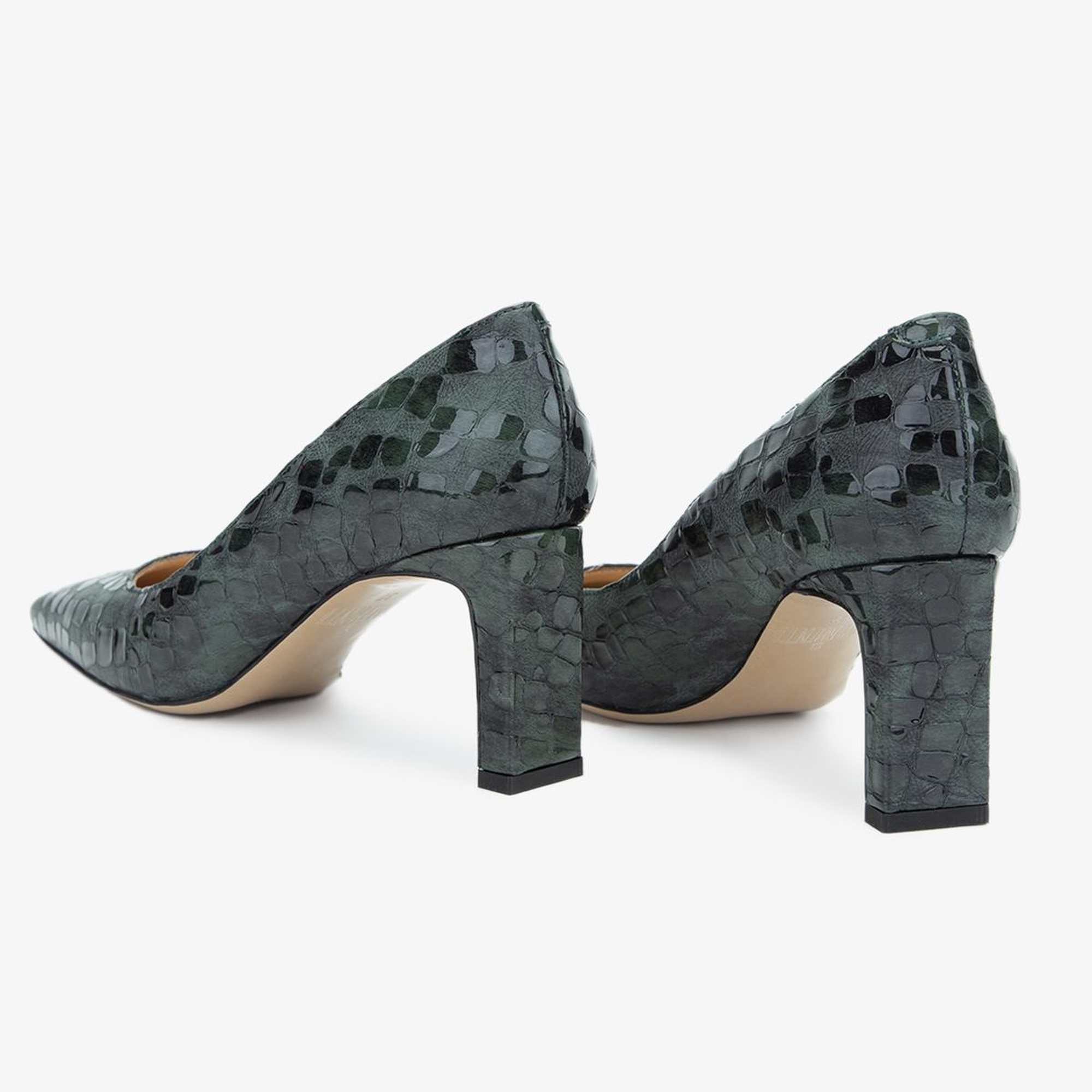 Valmenti Nexy Kadın Yeşil Hakiki Deri Topuklu Ayakkabı