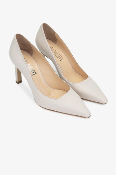  Valmenti Nuc Kadın Taş Hakiki Deri Topuklu Ayakkabı