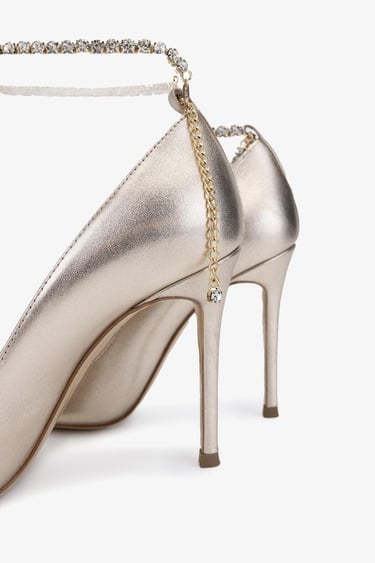  Valmenti Star Kadın Gold Hakiki Deri Topuklu Ayakkabı