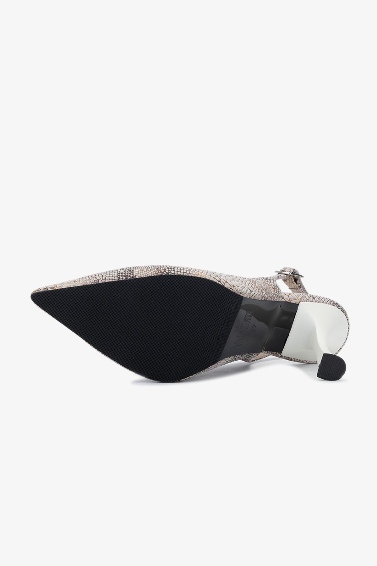  Valmenti Camila Kadın Bej Hakiki Deri Topuklu Ayakkabı