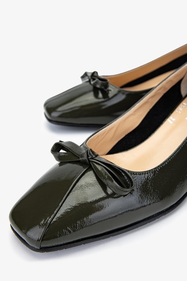  Valmenti Kadın Hakiki Deri Yeşil Topuklu Ayakkabı