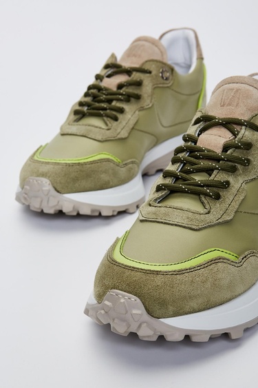  Valmenti Jianna Kadın Haki Hakiki Deri Spor Ayakkabı