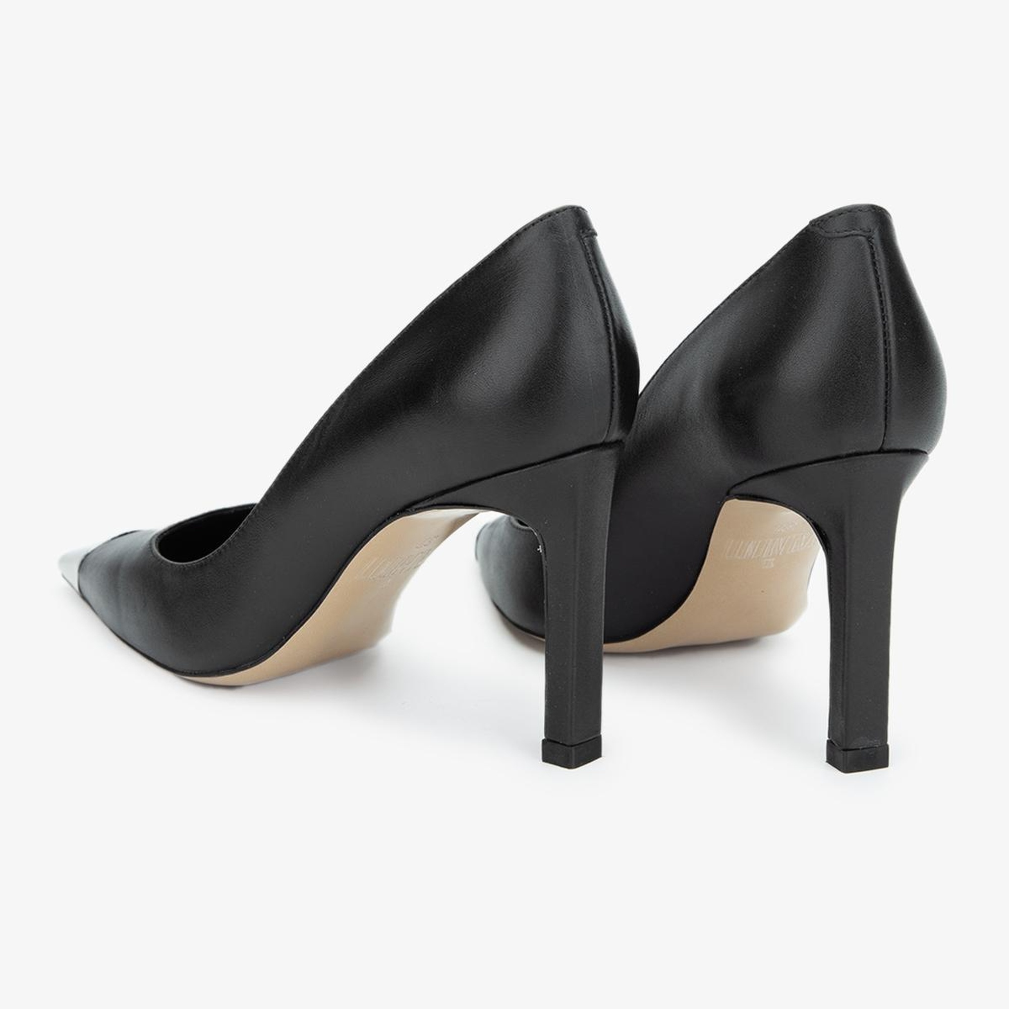 Valmenti Zimzy Kadın Siyah Hakiki Deri Topuklu Ayakkabı