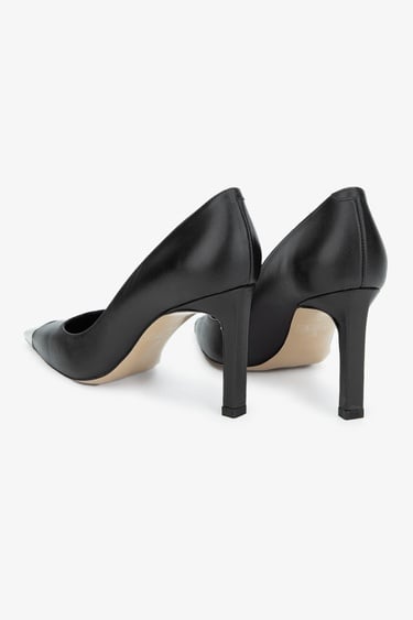  Valmenti Zimzy Kadın Siyah Hakiki Deri Topuklu Ayakkabı