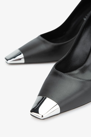  Valmenti Zimzy Kadın Siyah Hakiki Deri Topuklu Ayakkabı