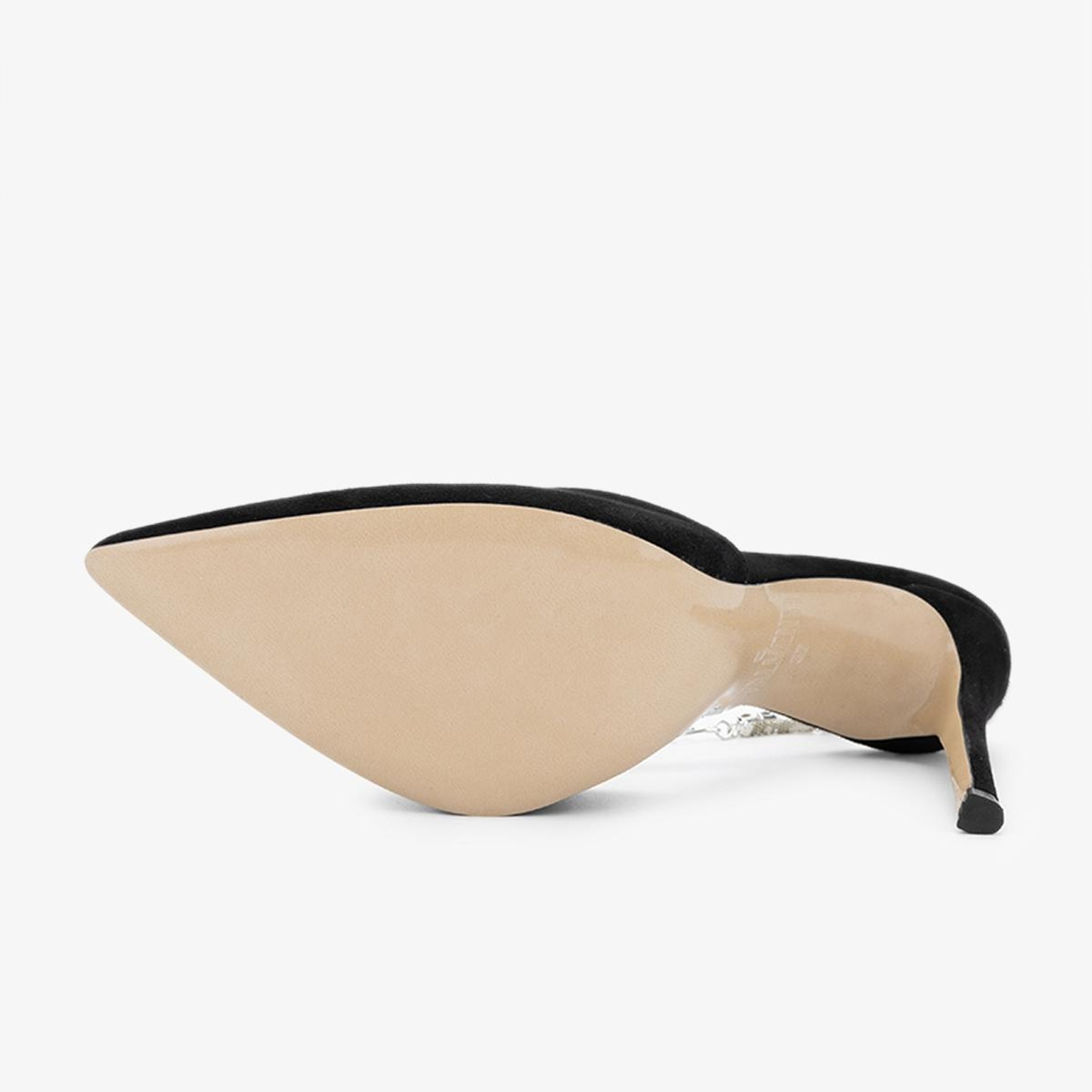 Valmenti Calla Kadın Siyah Süet Hakiki Deri Topuklu Ayakkabı