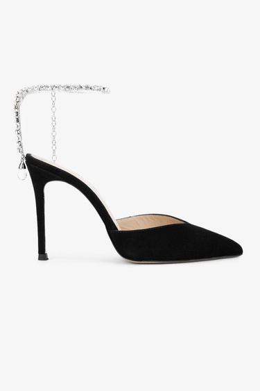  Valmenti Calla Kadın Siyah Süet Hakiki Deri Topuklu Ayakkabı