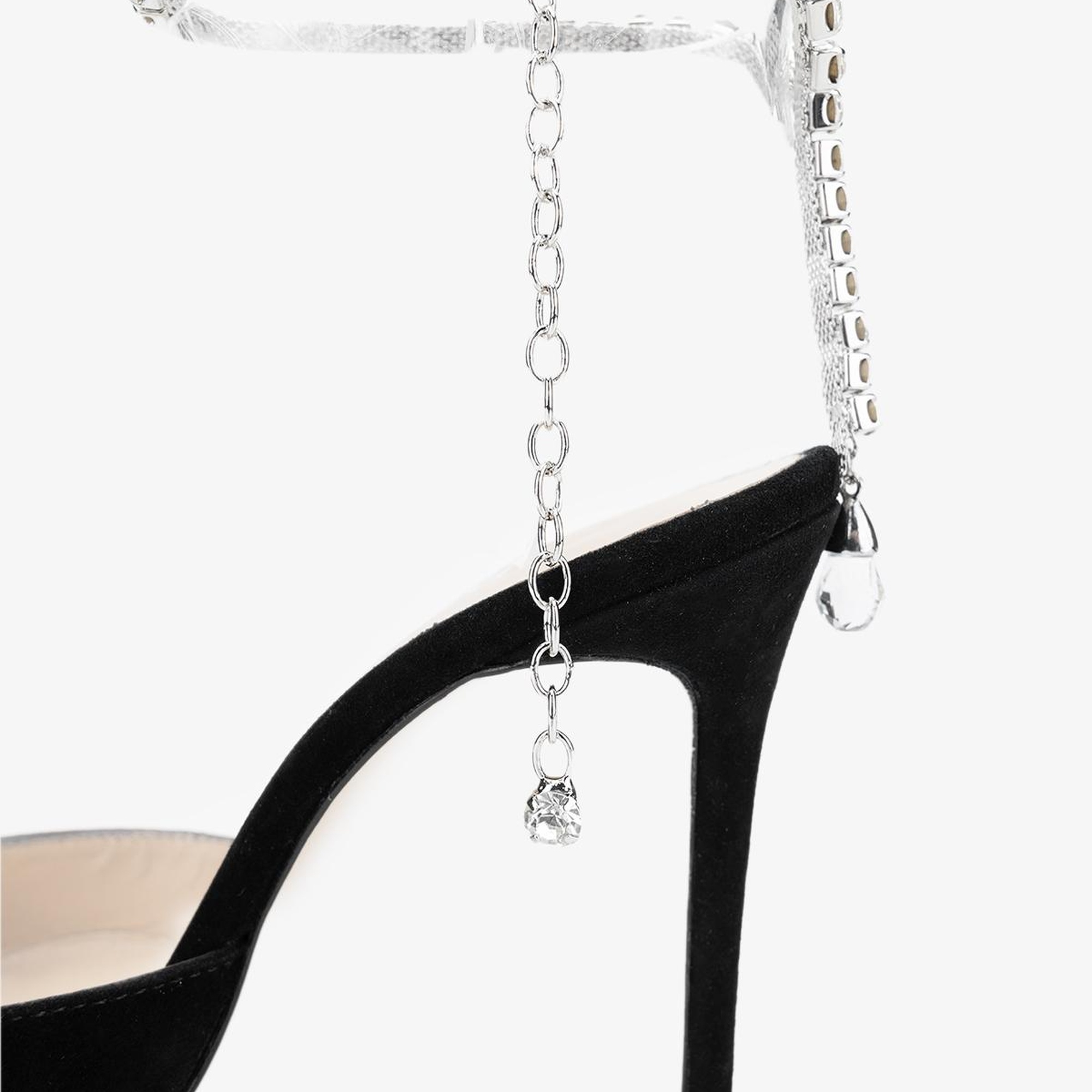 Valmenti Calla Kadın Siyah Süet Hakiki Deri Topuklu Ayakkabı