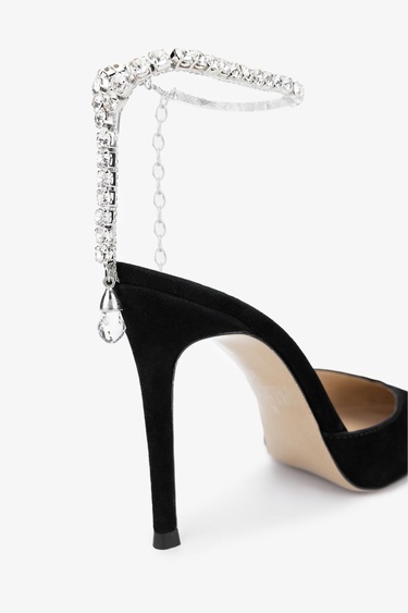  Valmenti Calla Kadın Siyah Süet Hakiki Deri Topuklu Ayakkabı