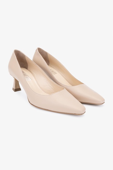  Valmenti Sergio Kadın Nude Hakiki Deri Topuklu Ayakkabı