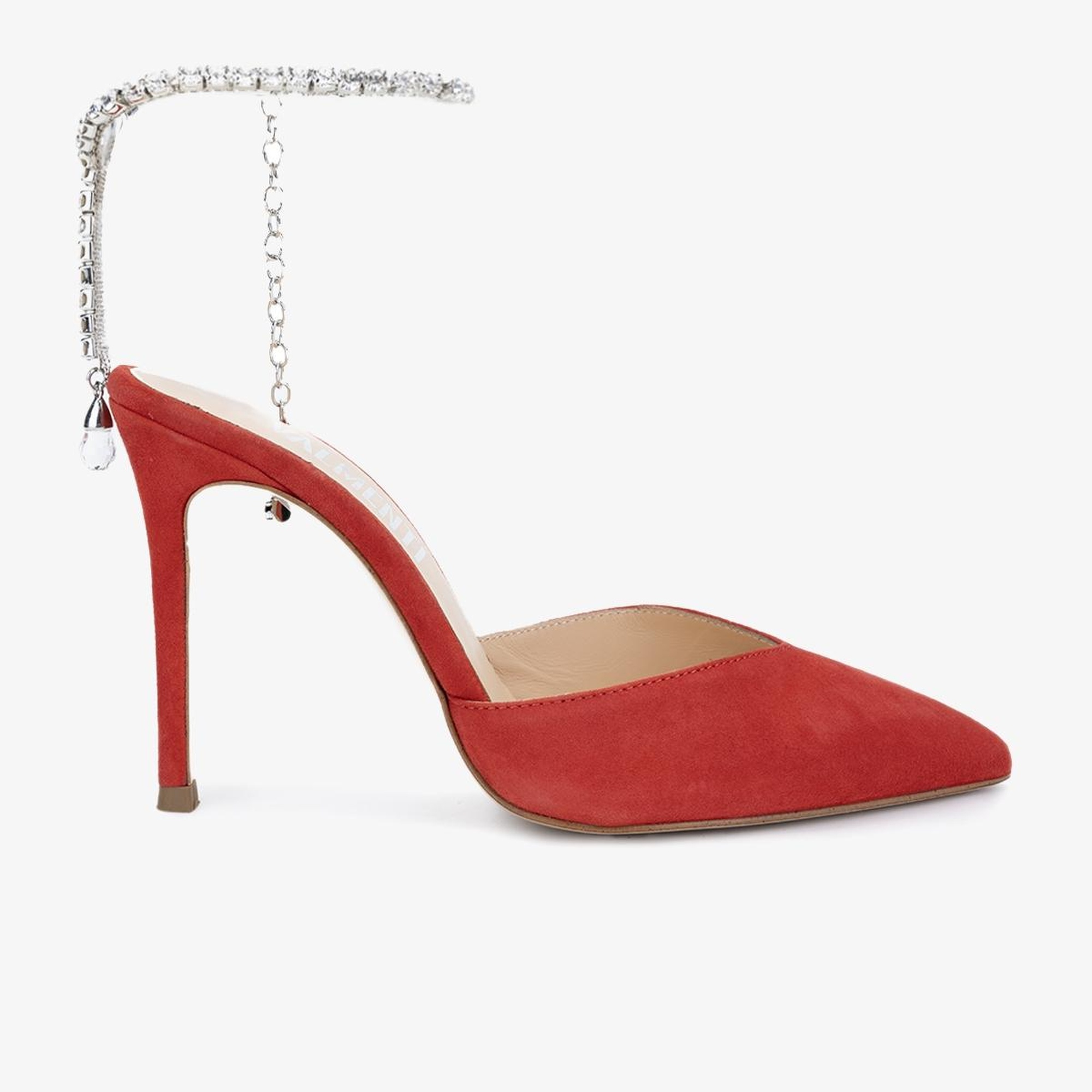 Valmenti Calla Kadın Kırmızı Süet Hakiki Deri Topuklu Ayakkabı