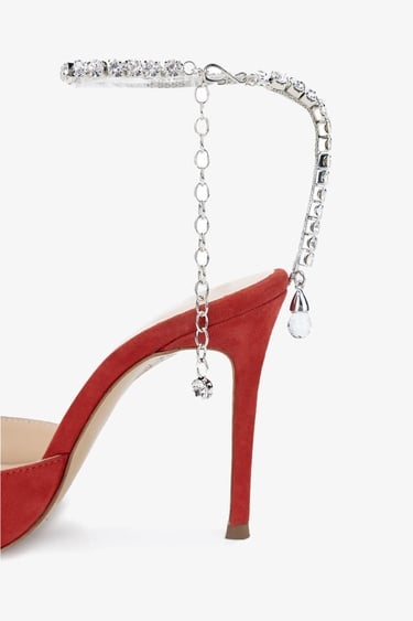  Valmenti Calla Kadın Kırmızı Süet Hakiki Deri Topuklu Ayakkabı