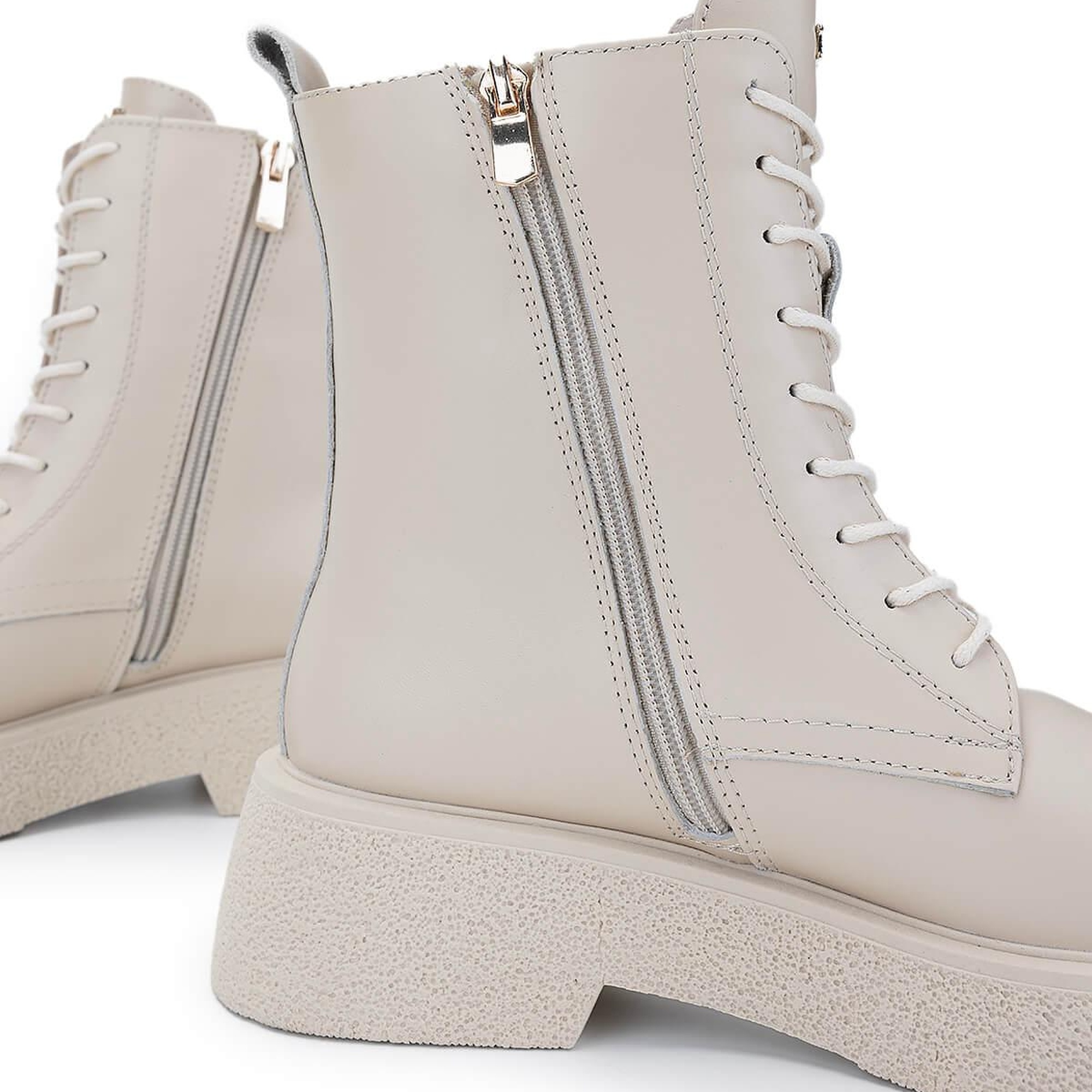 Tamer Tanca Kadın Hakiki Deri Bej Casual Bot