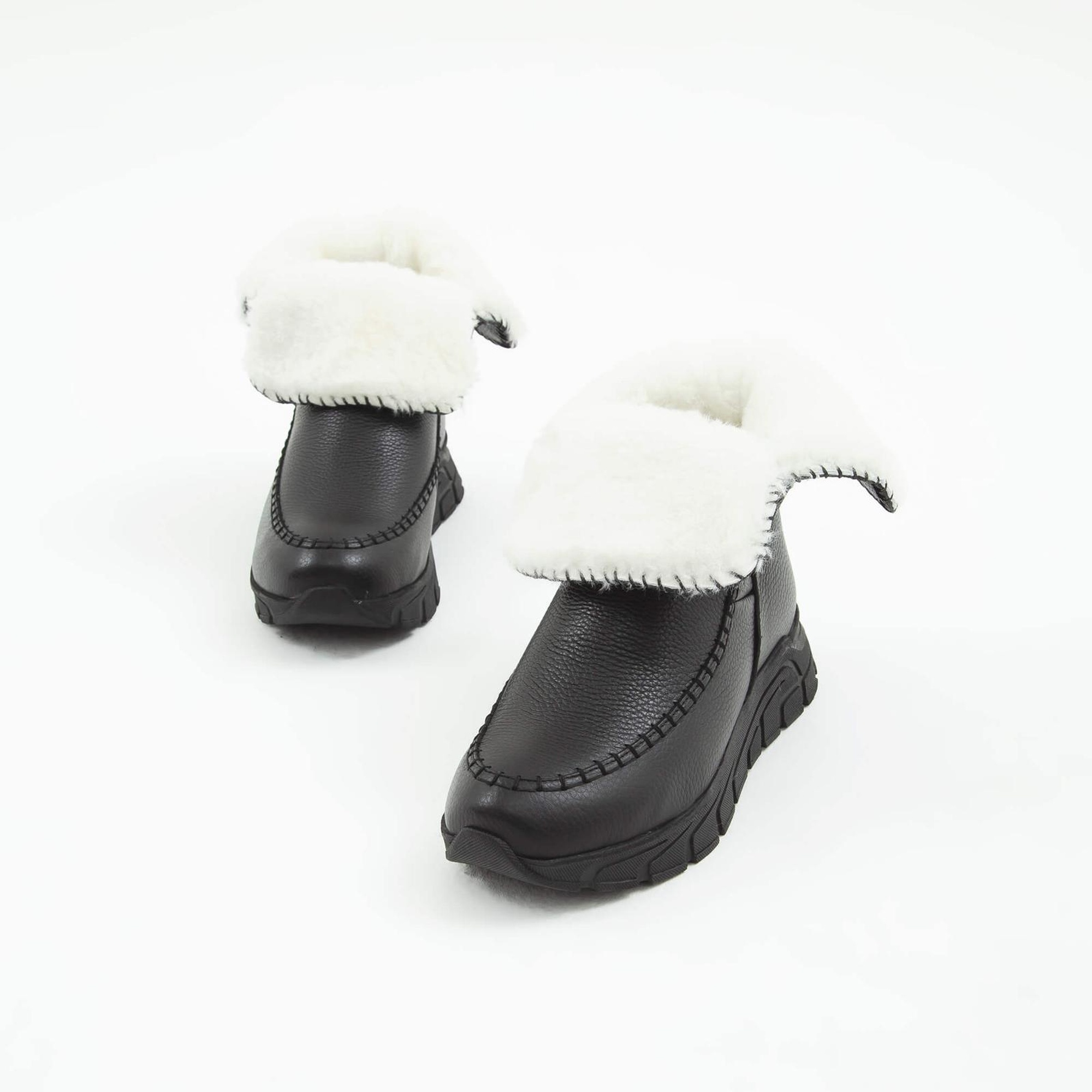 Tamer Tanca Kadın Hakiki Deri Siyah Floter Casual Bot