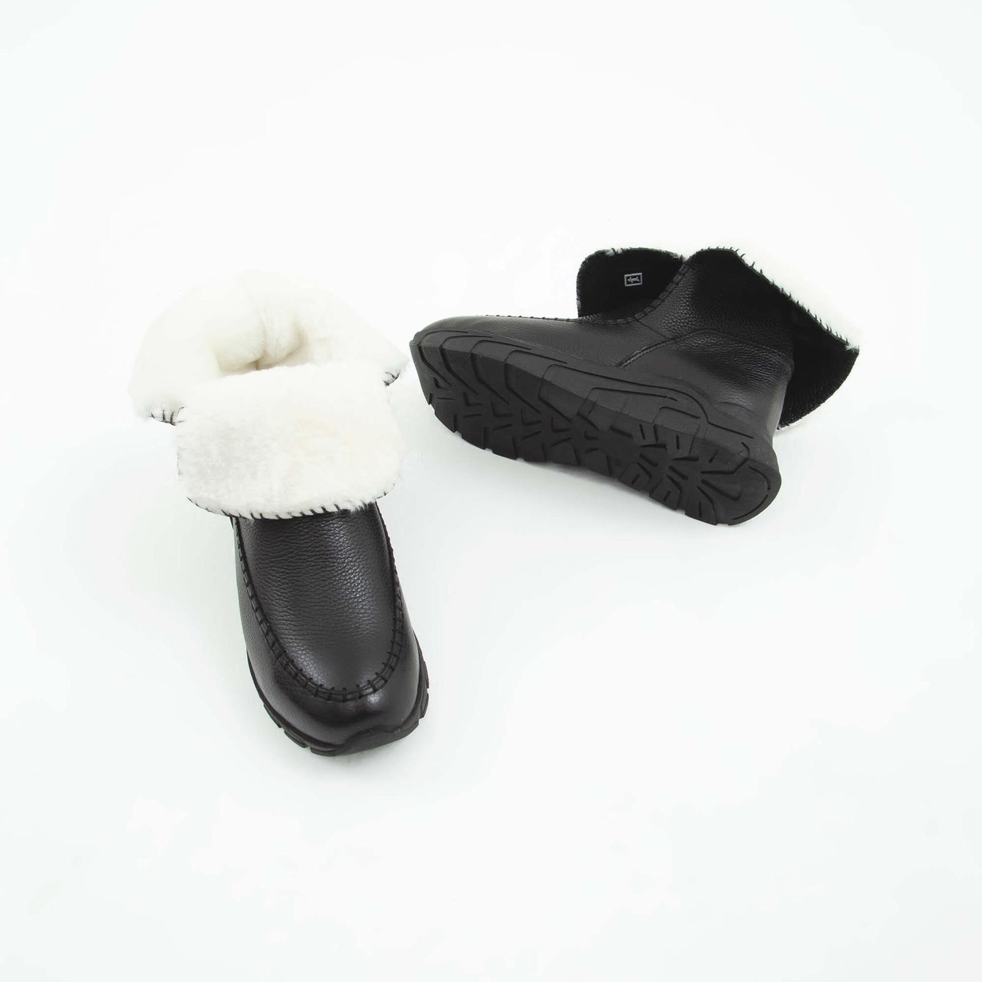 Tamer Tanca Kadın Hakiki Deri Siyah Floter Casual Bot