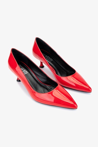  Valmenti Kadın Kırmızı Vegan Topuklu Ayakkabı