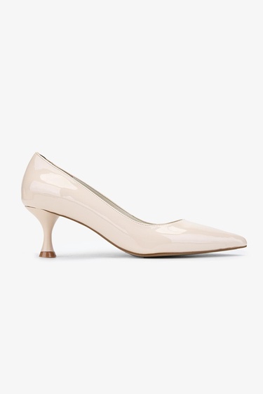  Valmenti Kadın Ekru Vegan Topuklu Ayakkabı