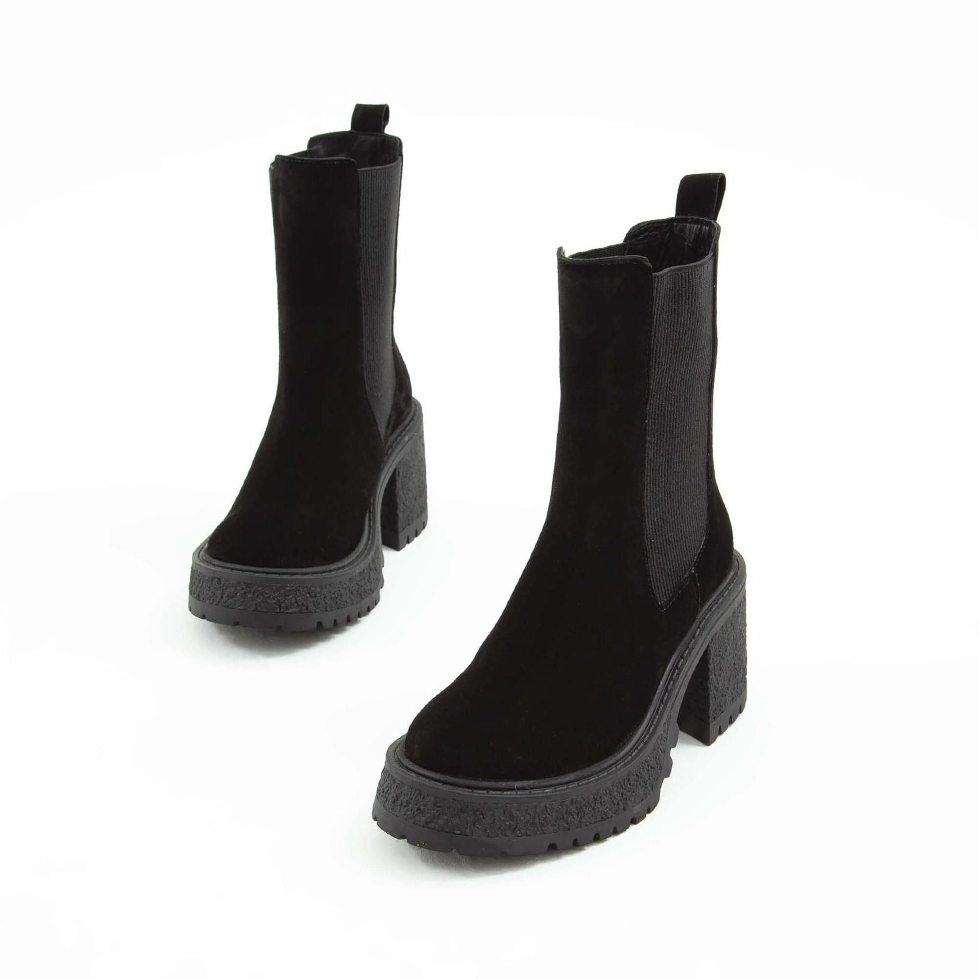 Tamer Tanca Kadın Hakiki Deri Siyah Süet Casual Bot