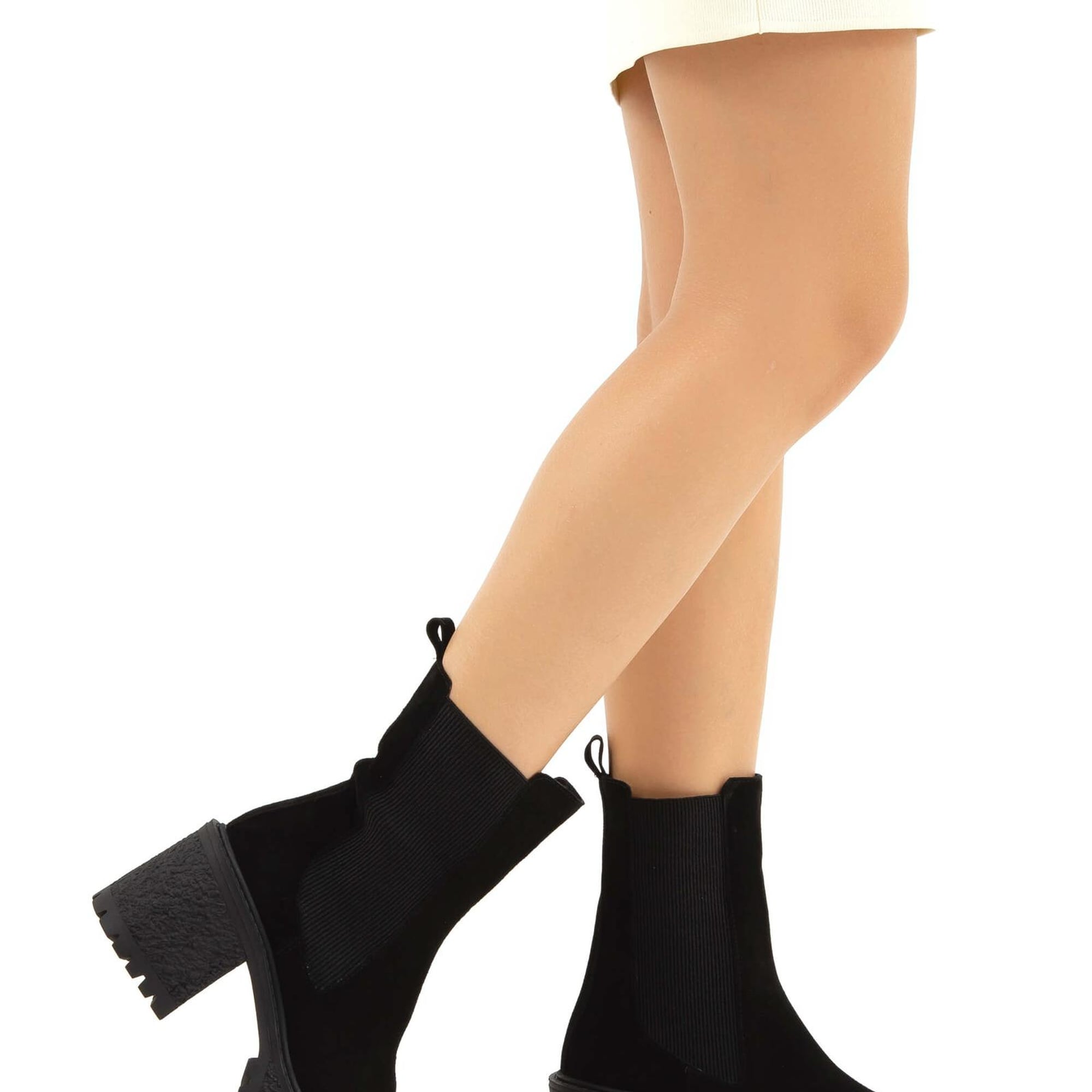 Tamer Tanca Kadın Hakiki Deri Siyah Süet Casual Bot