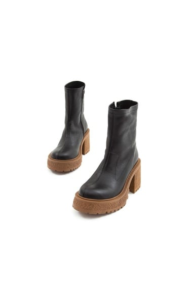  Tamer Tanca Kadın Hakiki Deri Siyah Casual Bot