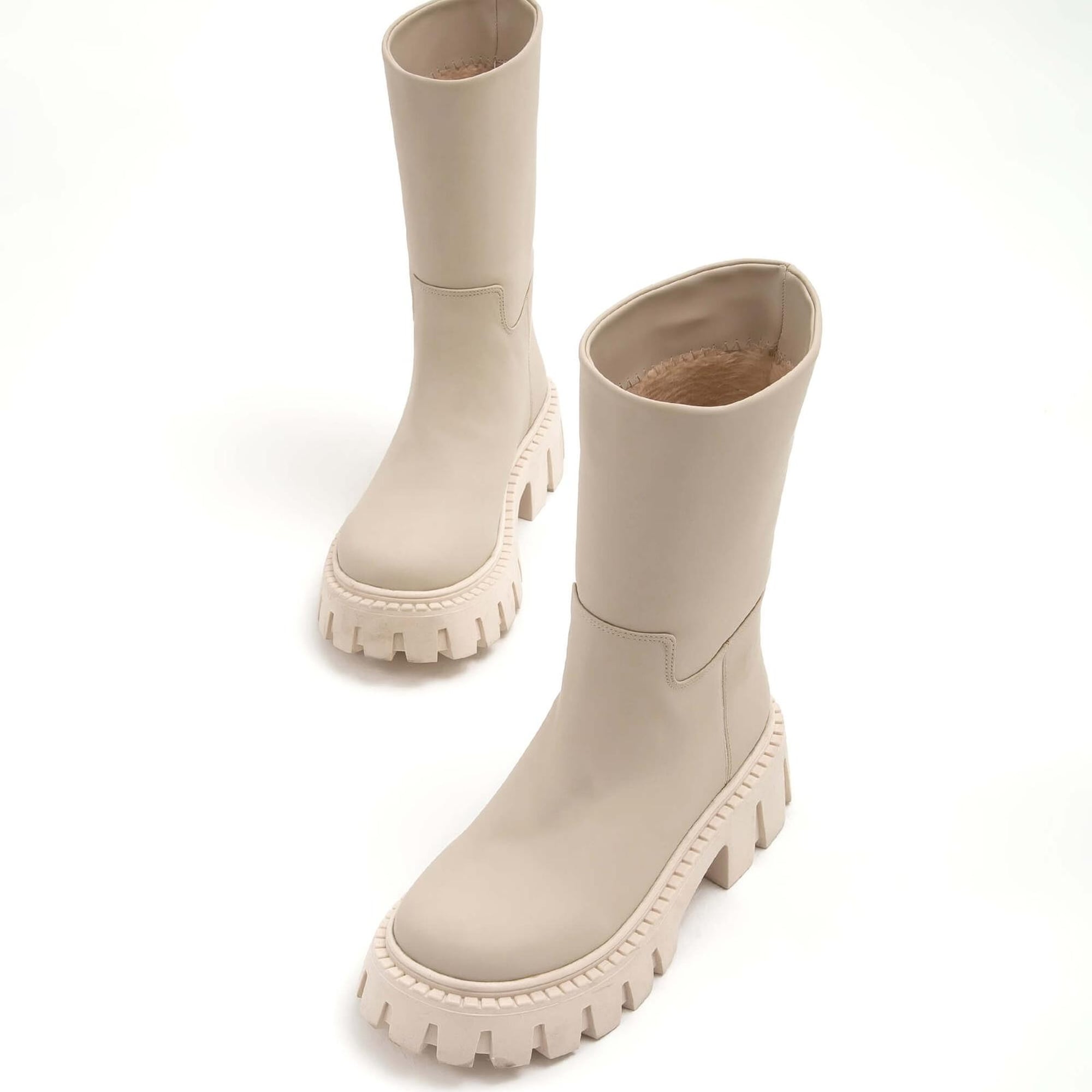 Tamer Tanca Kadın Vegan Bej Casual Bot