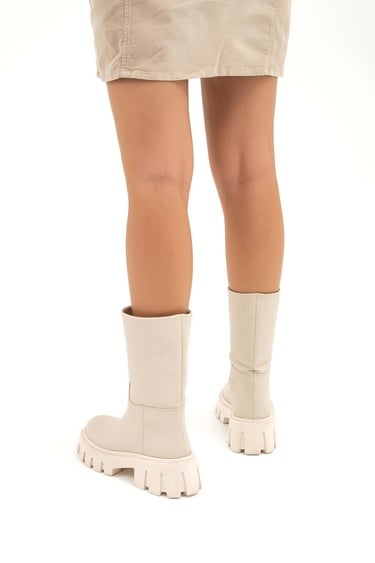  Tamer Tanca Kadın Vegan Bej Casual Bot