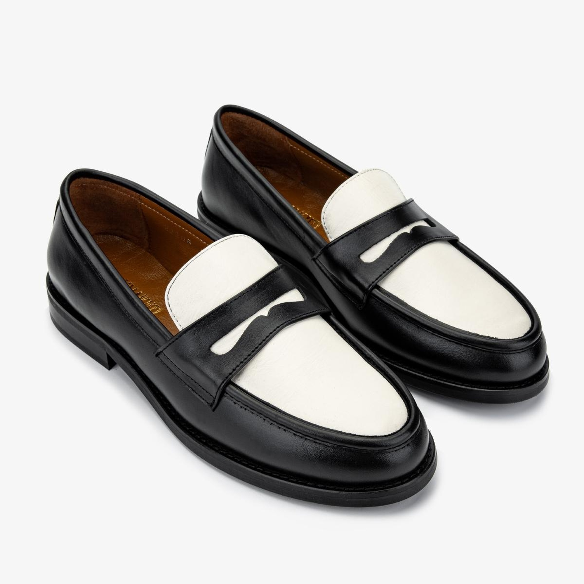 Valmenti Kadın Siyah/Bej Loafer Ayakkabı