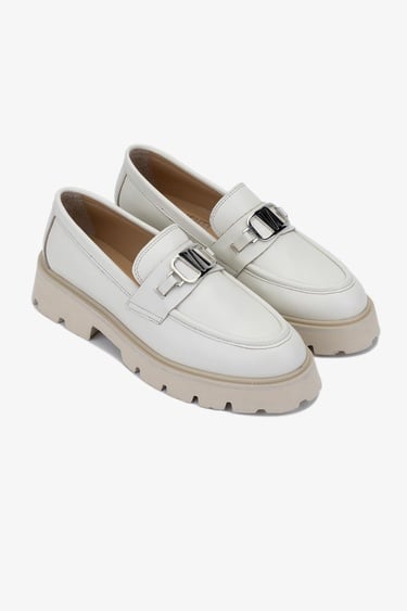  Valmenti Nicola Kadın Bej Hakiki Deri Loafer Ayakkabı