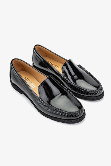  Valmenti Patrika Kadın SIYAH KRSK RGN Hakiki Deri Loafer Ayakkabı
