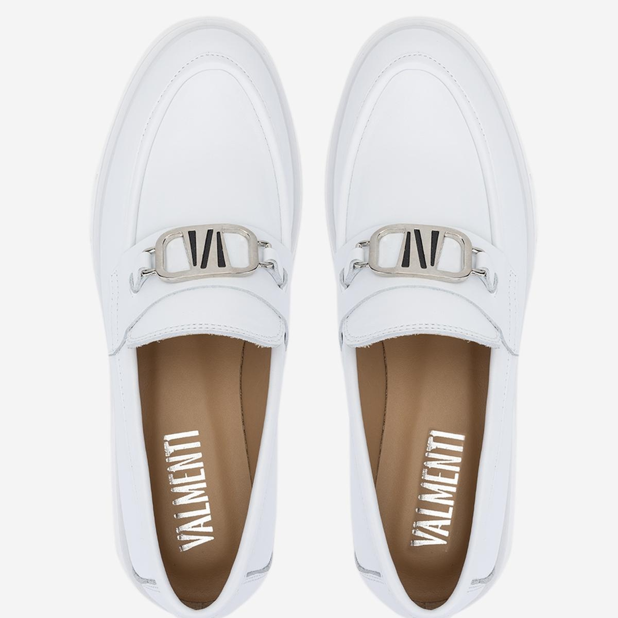 Valmenti Nicola Kadın Beyaz Hakiki Deri Loafer Ayakkabı