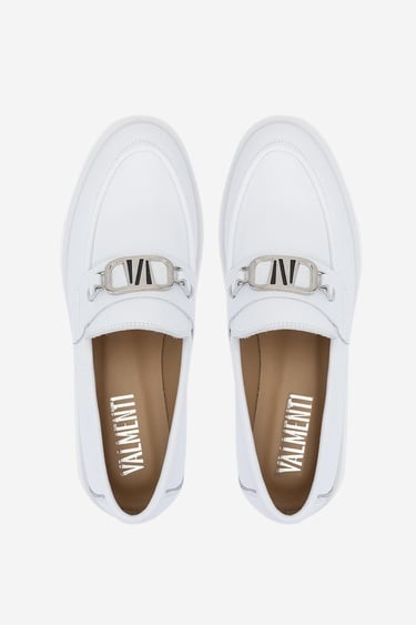  Valmenti Nicola Kadın Beyaz Hakiki Deri Loafer Ayakkabı