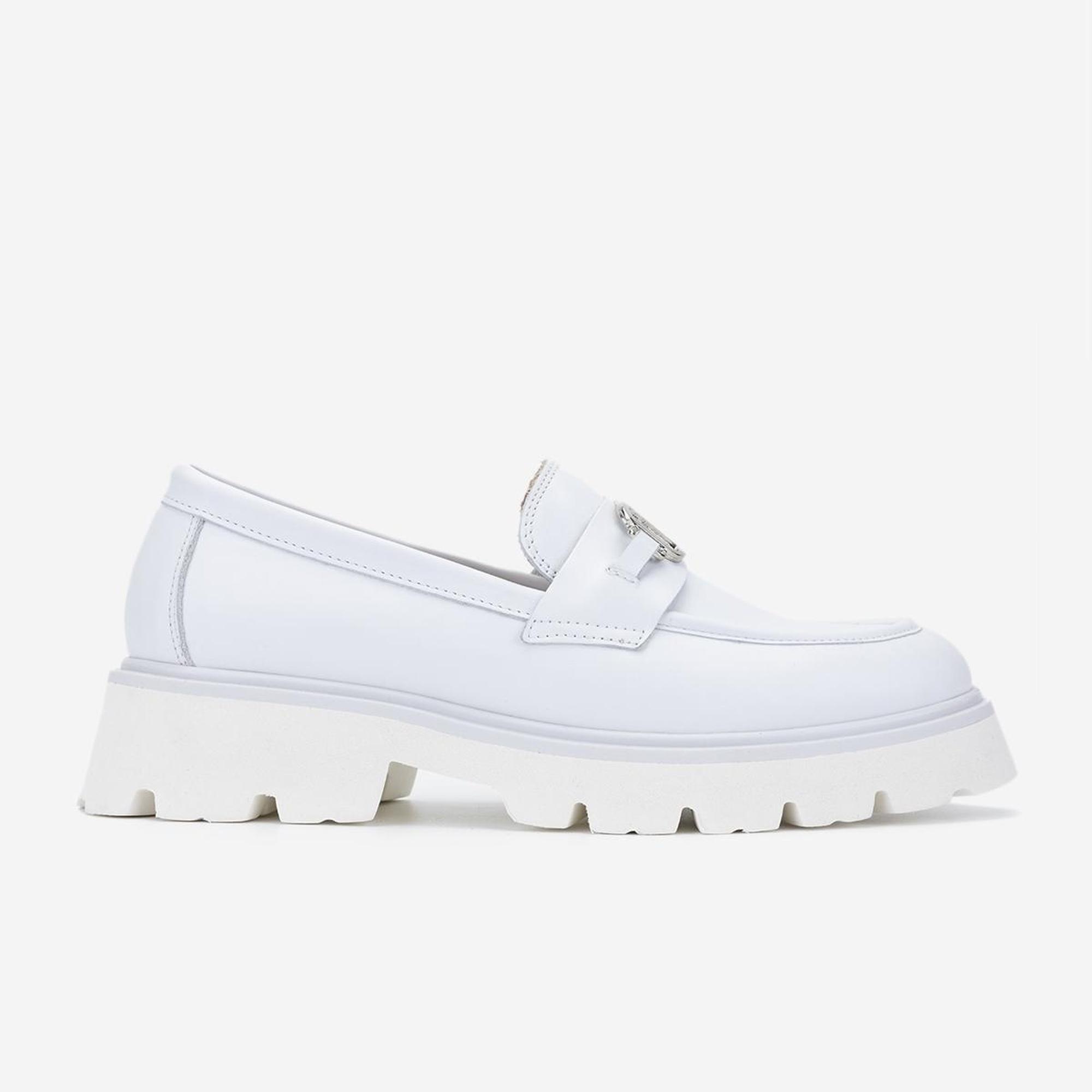 Valmenti Nicola Kadın Beyaz Hakiki Deri Loafer Ayakkabı