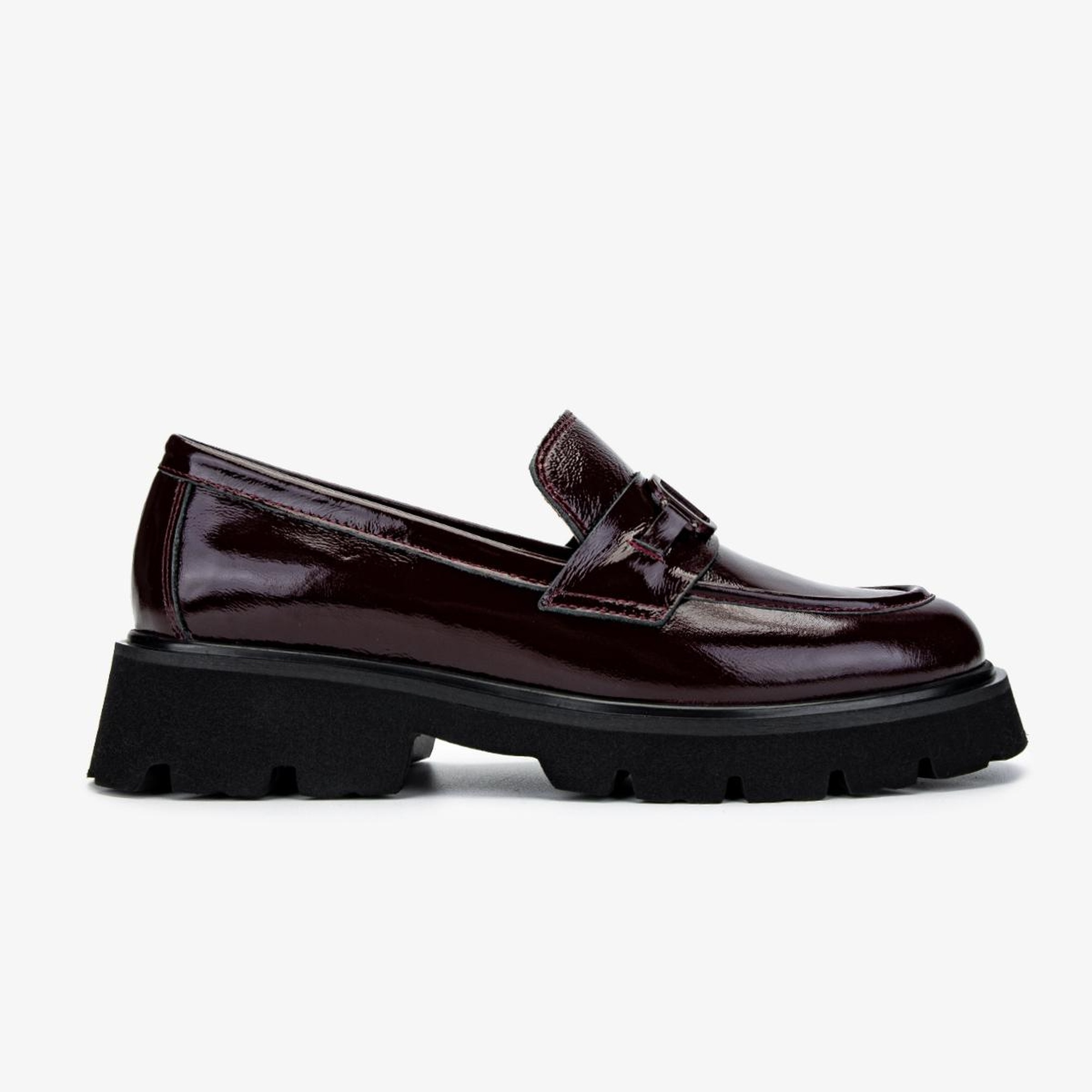 Valmenti Kadın Hakiki Deri Bordo Loafer Ayakkabı