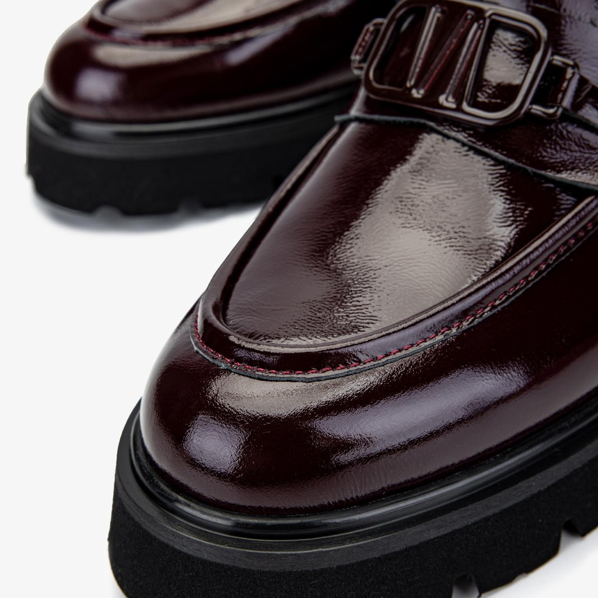 Valmenti Kadın Hakiki Deri Bordo Loafer Ayakkabı