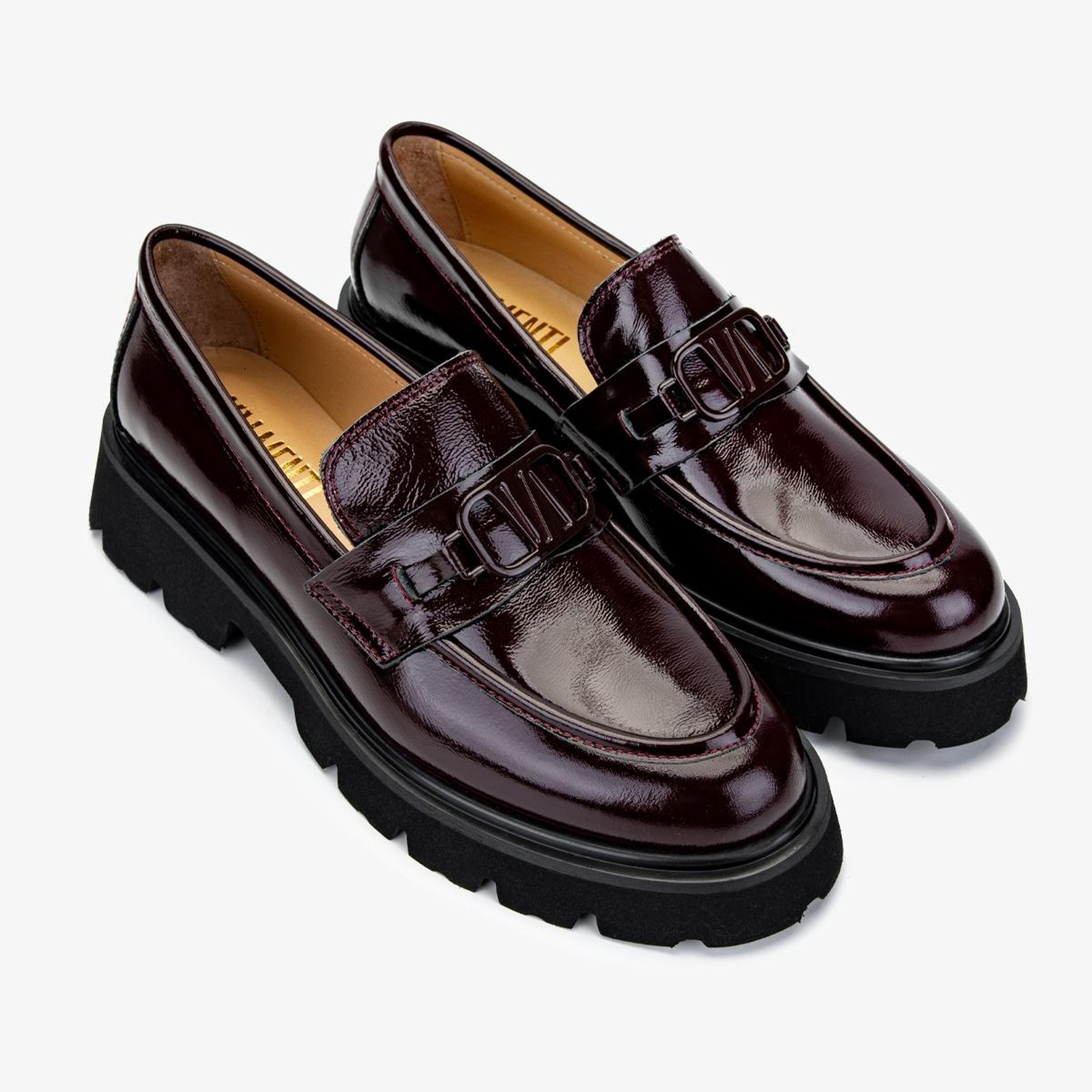 Valmenti Kadın Hakiki Deri Bordo Loafer Ayakkabı