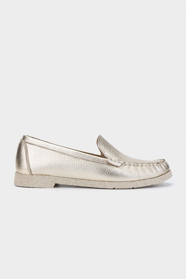  Valmenti Patrika Kadın Dore Hakiki Deri Loafer Ayakkabı