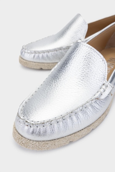  Valmenti Patrika Kadın Lame Hakiki Deri Loafer Ayakkabı