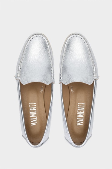  Valmenti Patrika Kadın Lame Hakiki Deri Loafer Ayakkabı