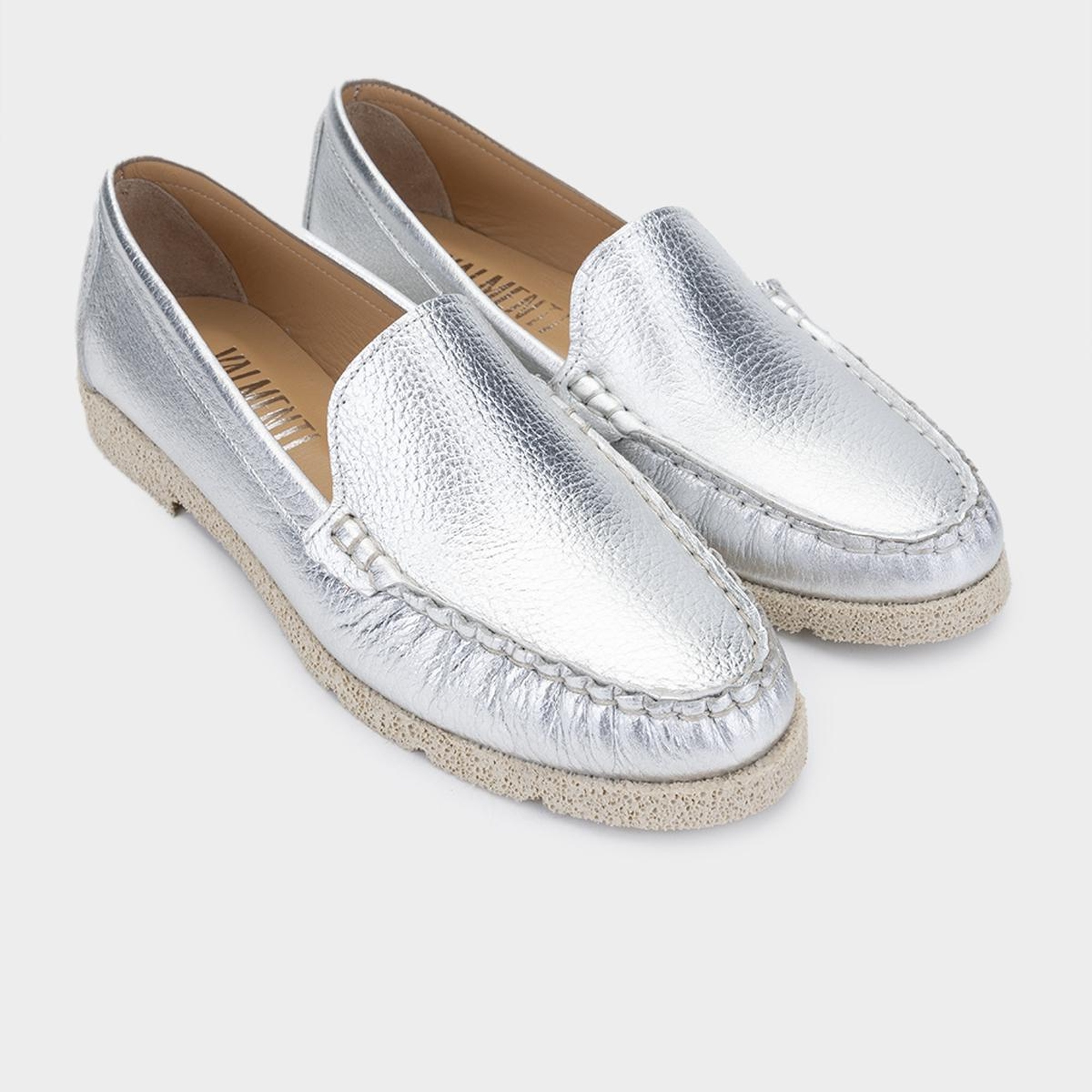 Valmenti Patrika Kadın Lame Hakiki Deri Loafer Ayakkabı