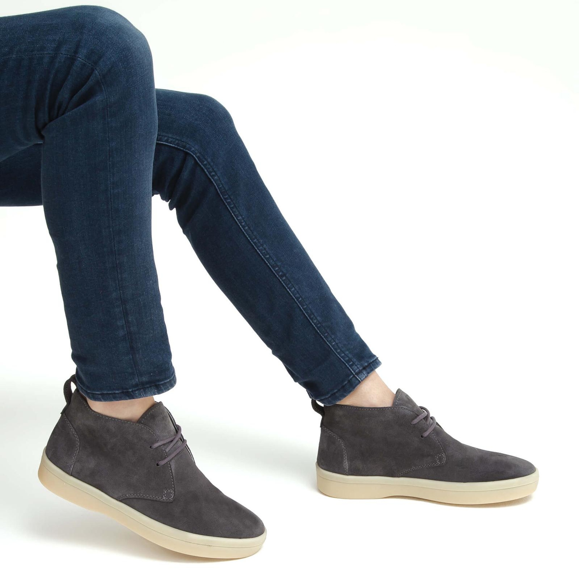 Tamer Tanca Erkek Hakiki Deri Gri Casual Bot