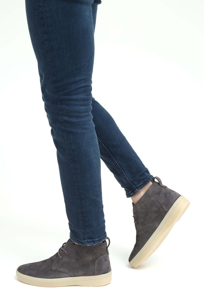  Tamer Tanca Erkek Hakiki Deri Gri Casual Bot