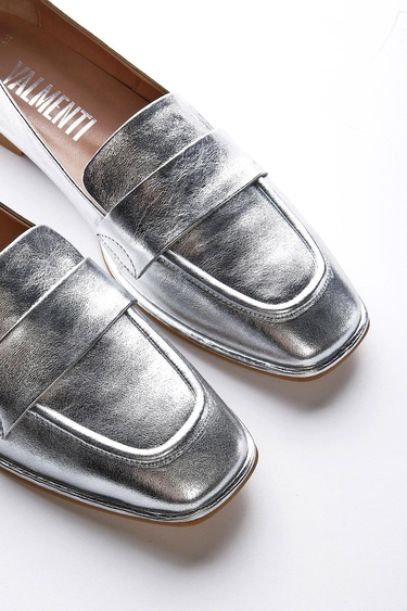  Valmenti Desire Kadın Lame Hakiki Deri Loafer Ayakkabı